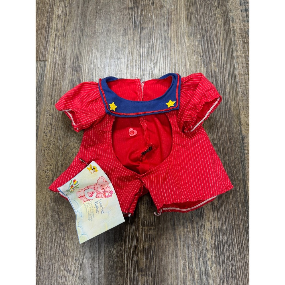 Vintage Care Bears Cousins Lotsa Heart Elephant Red Sailor Outfit Pinstripe 80s